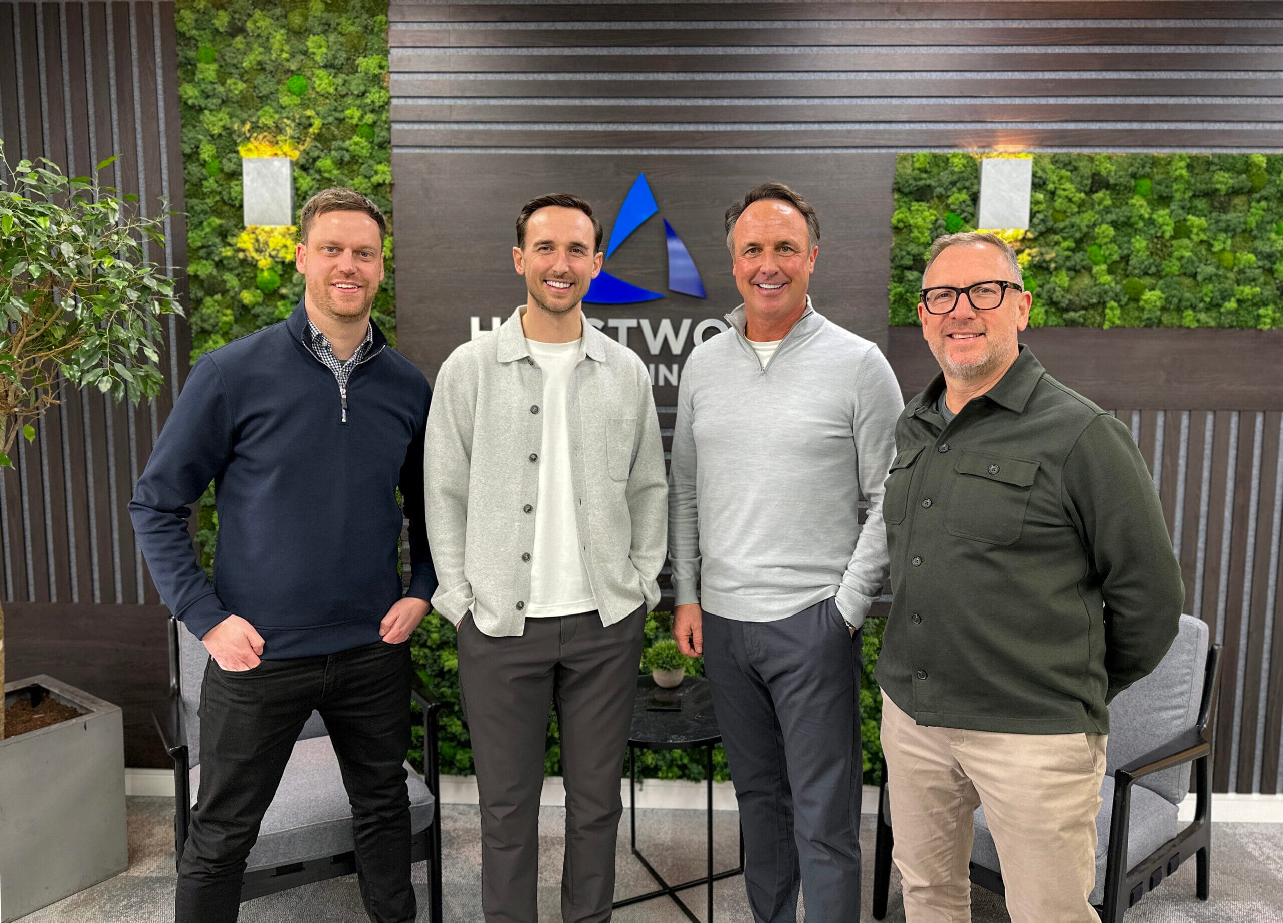 A new chief executive has been appointed at family owned property investment and development company Hurstwood Holdings, who takes over the role from major shareholder Stephen Ashworth. Sam Ashworth will succeed his father who held the position since 1994 and will remain as executive chairman of the board. l-r: Matt Bint, Sam Ashworth, Stephen Ashworth and Andy Park (Image credit: Hurstwood Holdings)